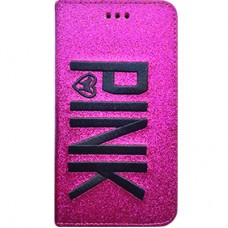 Capa Book Cover para Motorola Moto G6 Plus - Gliter Pink